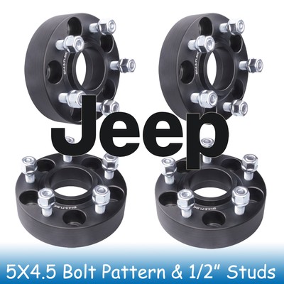 15quot Hubcentric Wheel Spacers 5x45 with 12quot Studs for Jeep Liberty 20022012