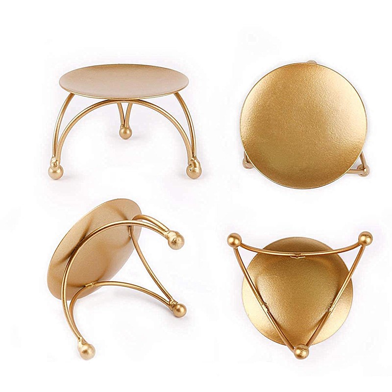 Candle Holders for Pillar Candles Iron Candle Plate for Table Centerpiece Decor