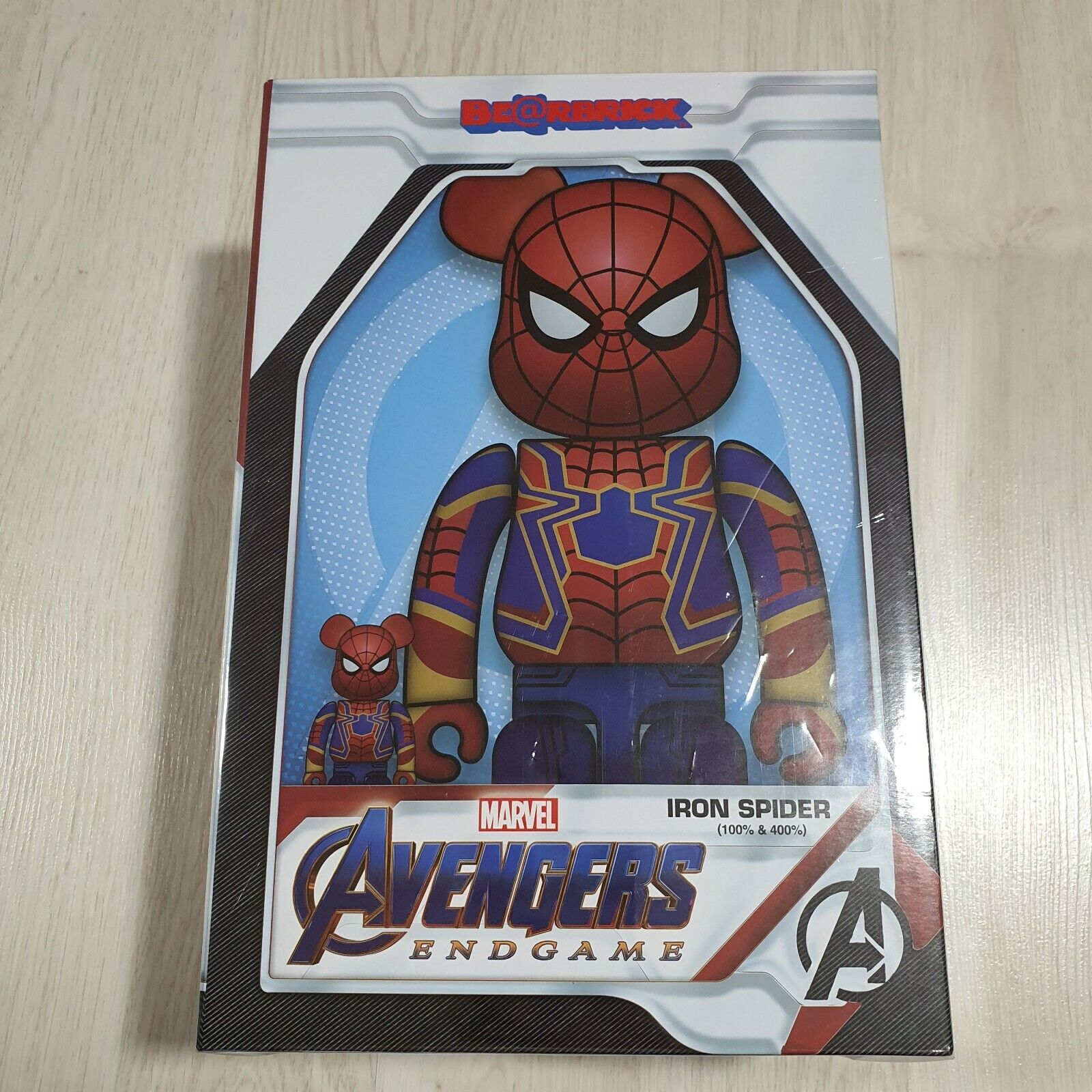 BEARBRICK Iron Spider 100%&400% Spiderman Avengers Marvel Be BEARBRICK Iron Spider 100%&400% Spiderman Avengers Marvel Be
