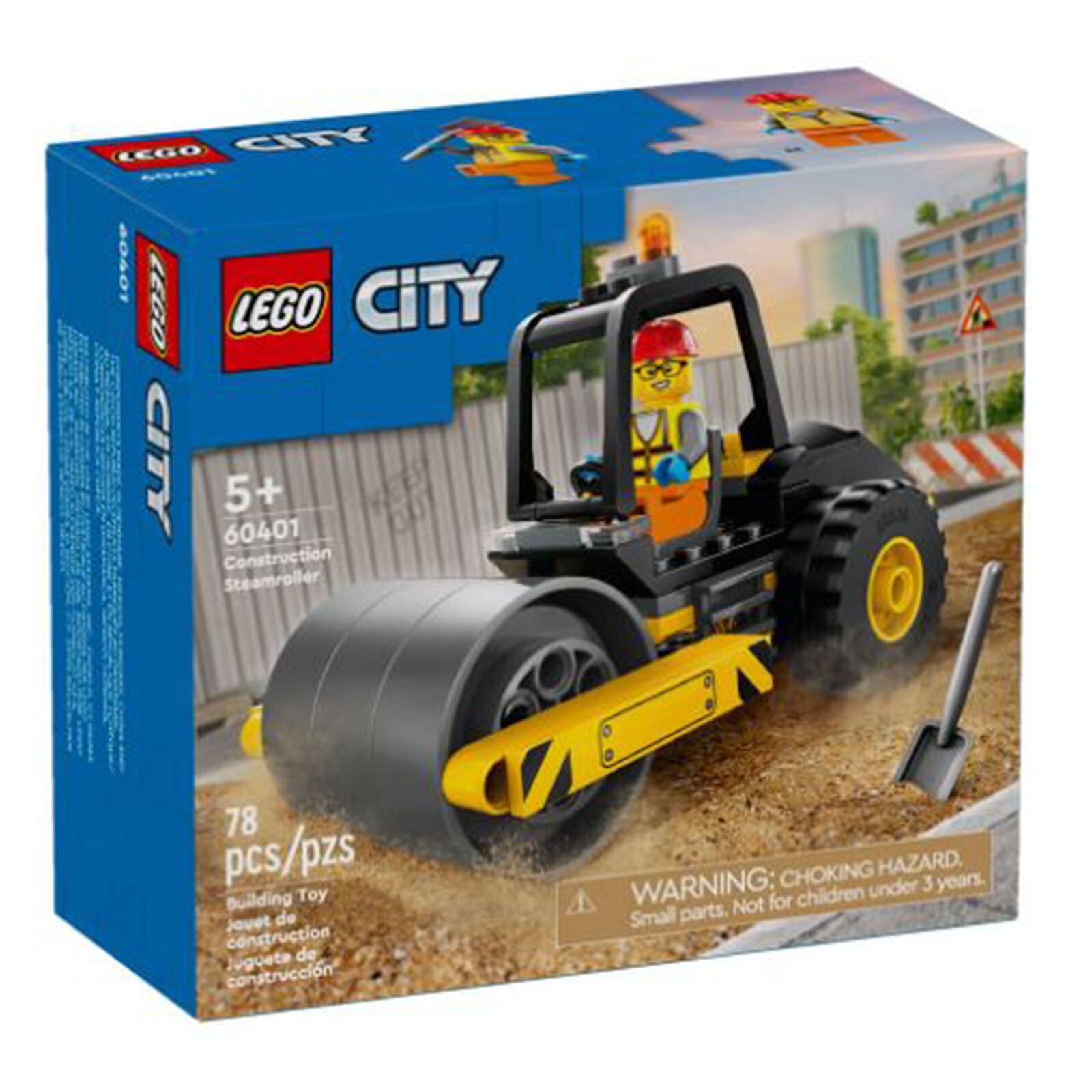 Конструктор LEGO City Construction Steamroller Строительный набор 60401 НОВЫЙ