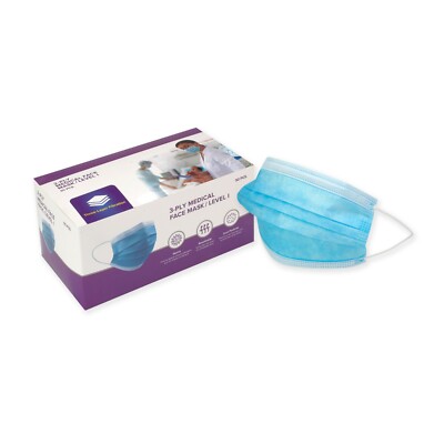 100 Pcs Blue Color Face Mask Mouth & Nose Protector Respirator Masks with Filter