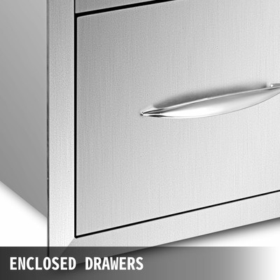 BBQ Dreischubladen mit Flaschenschrank 75x55cm Gas