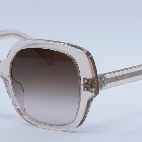 Pre-owned Celine Cl40241f 72f Transparent Pink/brown Gradient 55-19-140 Sunglasses