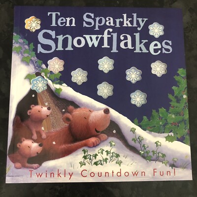 Twinkly Countdown Fun Ten Sparkly Snowflakes Book NEW Paperback