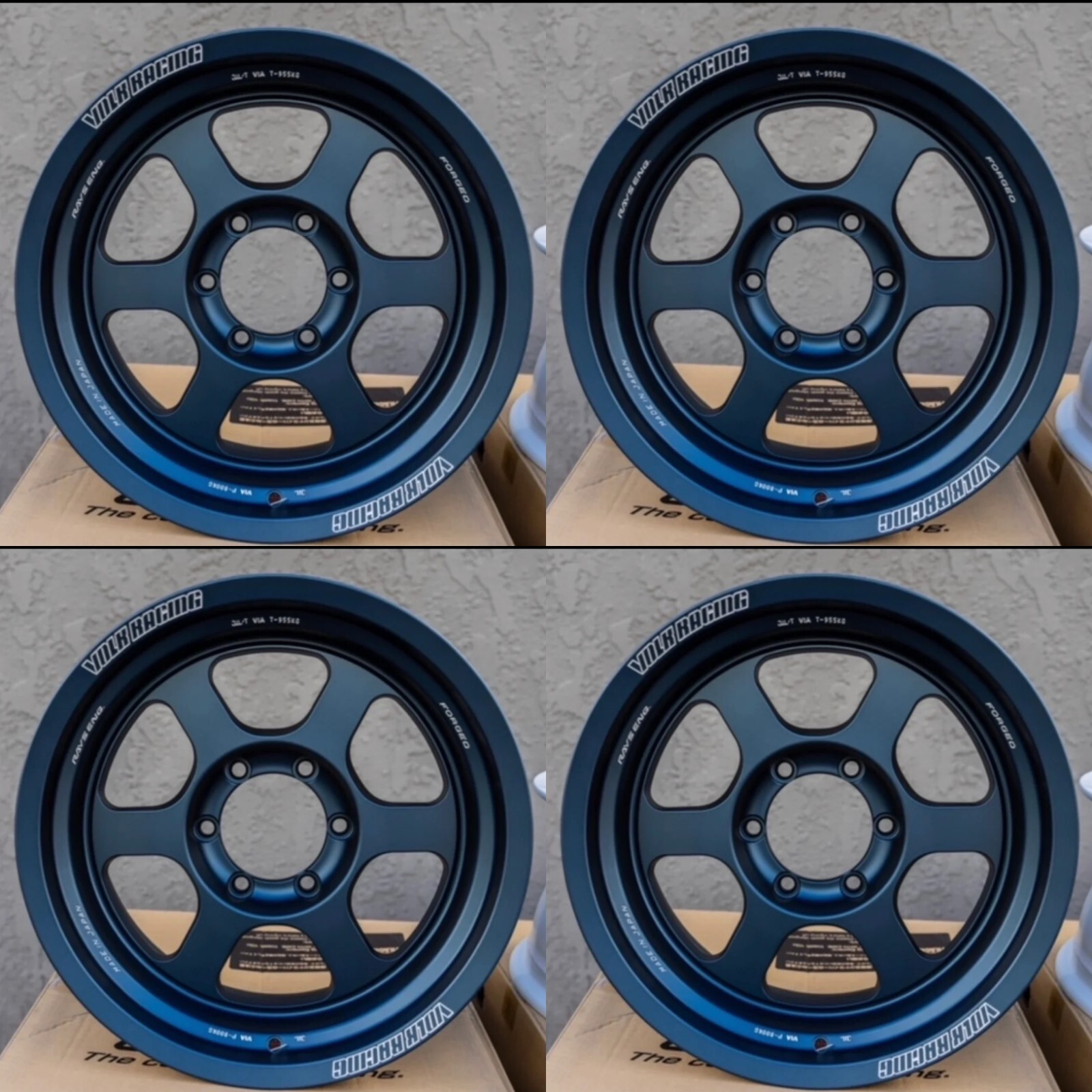 17x8.5-10 Volk TE37XT M-Spec 6x139.7 Matte Blue Gunmetal