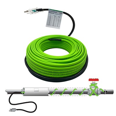 MAXKOSKO Water Pipe Heat Tape for Pipe Freeze Protection, Self-Regulating 120V