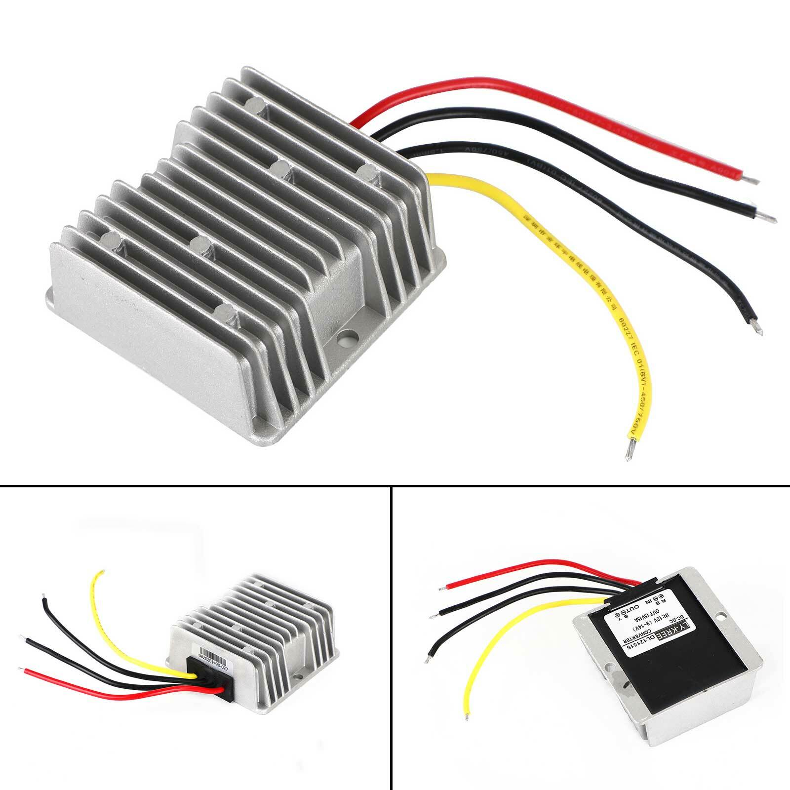 DC-DC 12V To 15V 25A Step-up Boost Converter Module - 375W Waterproof Voltage Regulator For Car Audio, Solar, LED