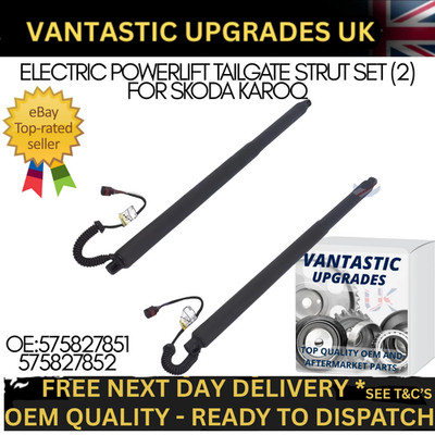 2X NEW ELECTRIC POWERLIFT TAILGATE STRUTS FOR SKODA KAROQ 575827851 575827852