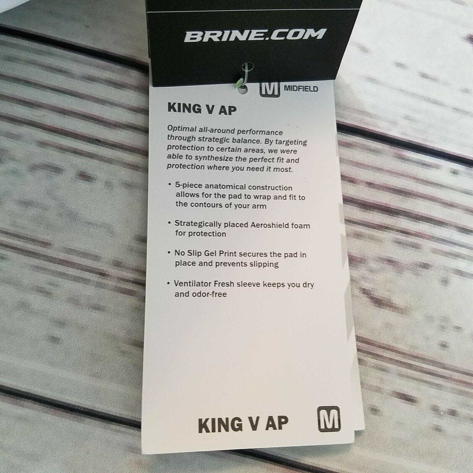 NWT Brine King V AP Lacrosse Arm Pads Size Medium K5AP15