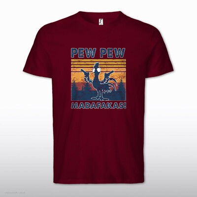 PEW PEW MADAFAKAS | cat chicken huhn Katze Geschenk Meme Fun nerd  kult T-SHIRT