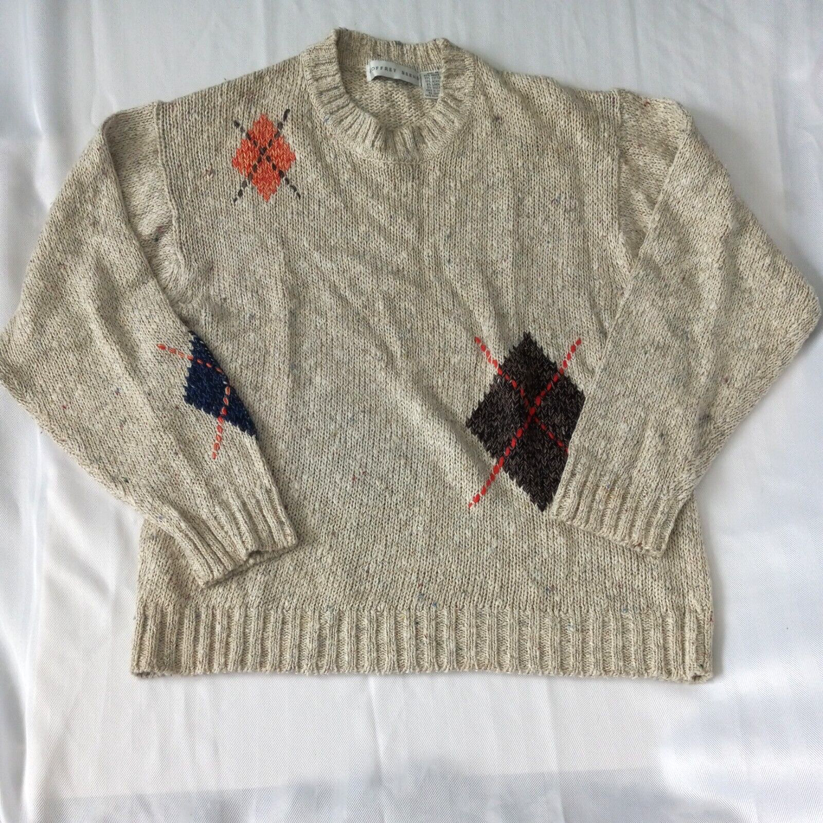 トップス geoffrey beene knit VTG 90's Geoffrey Beene Men's Sz M Knit LongSleeve Cotton