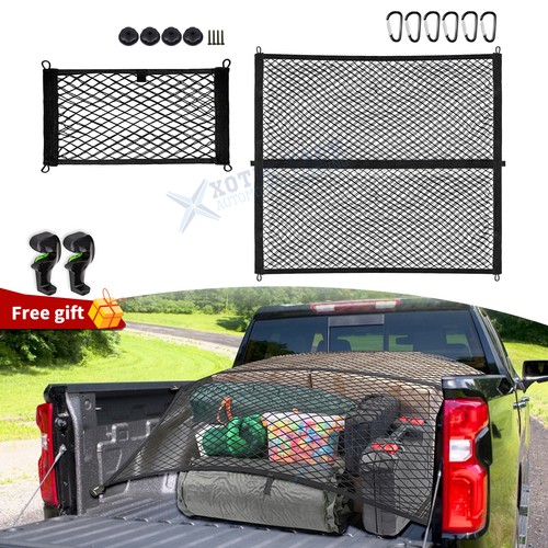 Heavy Duty Cargo Net Truck Bed Stretchable Storage Holder for Pickup ATVs/UTV