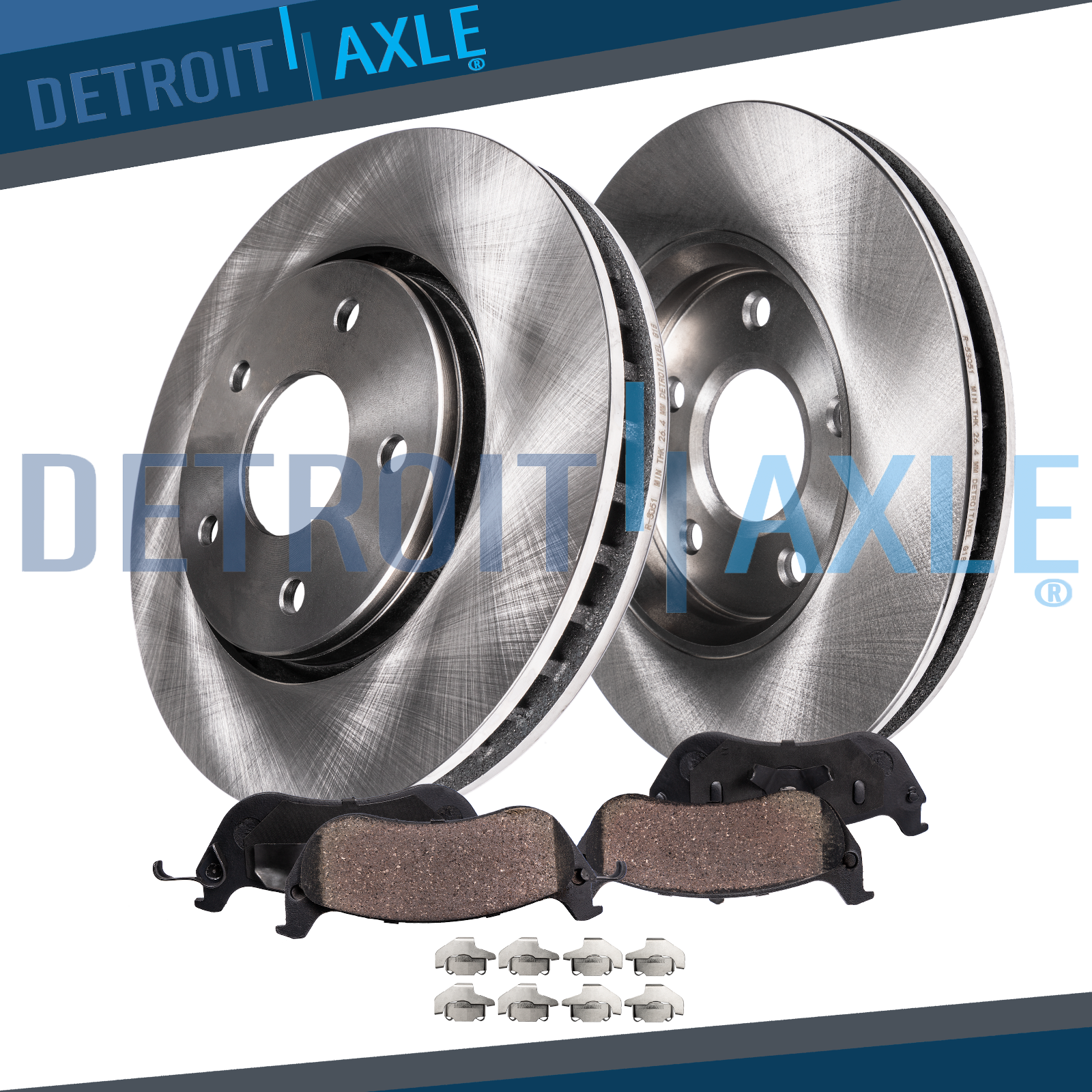 Front Disc Rotors + Brake Pads for 2006 2007 2008 2009 2010 