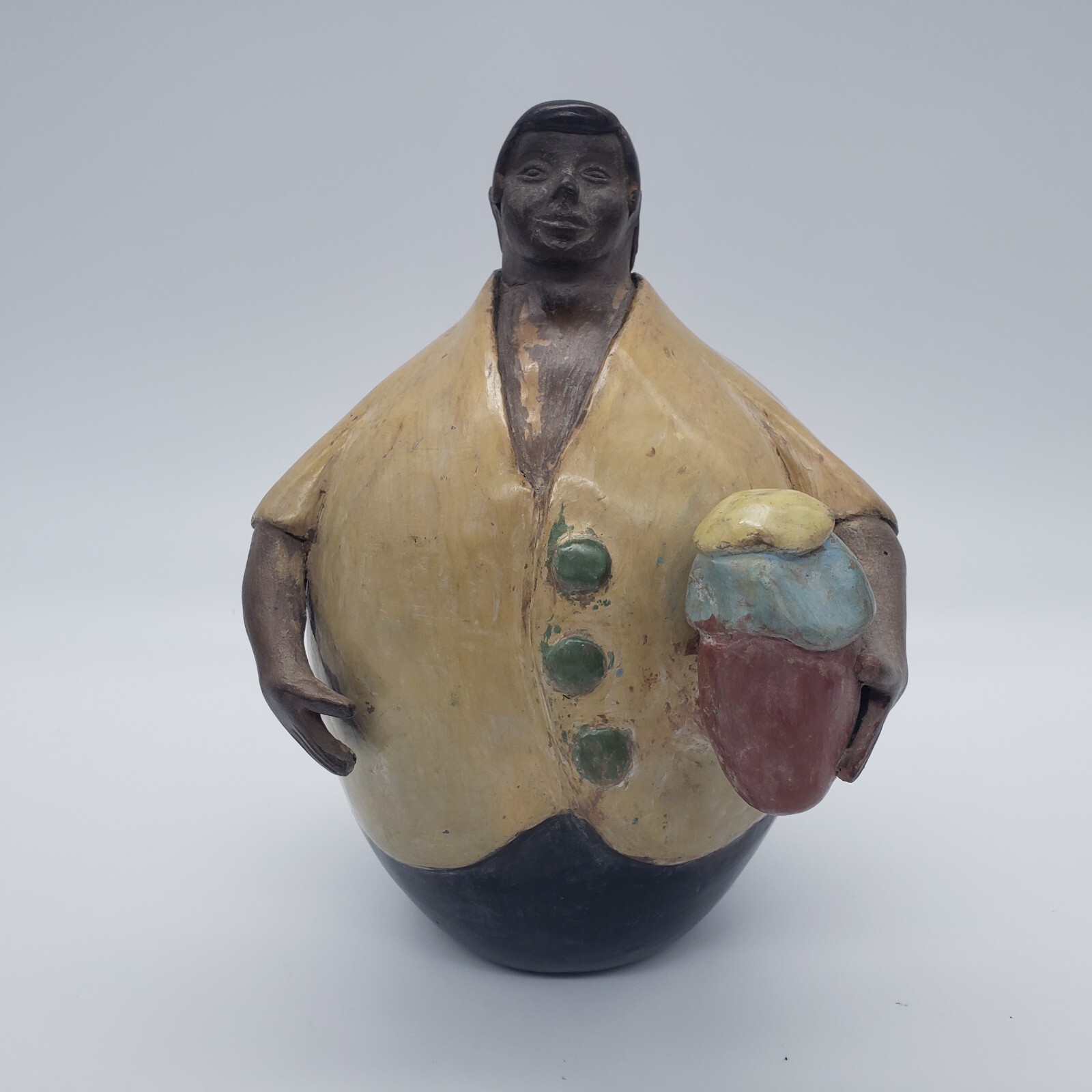 工芸品 Peruvian chulucanas pottry man Vintage Chulucanas Peruvian Art Pottery Man Signed Miguel 8