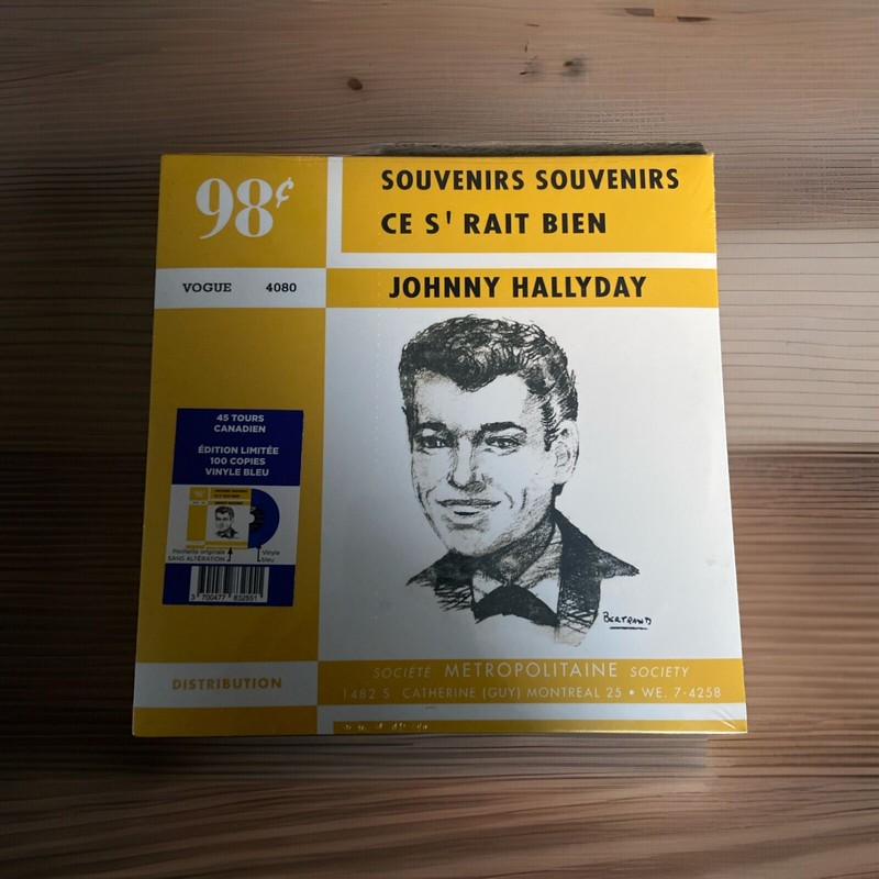 Disque 45t Johnny Hallyday RÃ©Ã©Dition Canadienne ÃDition LimitÃ©E Ã 100 Copies
