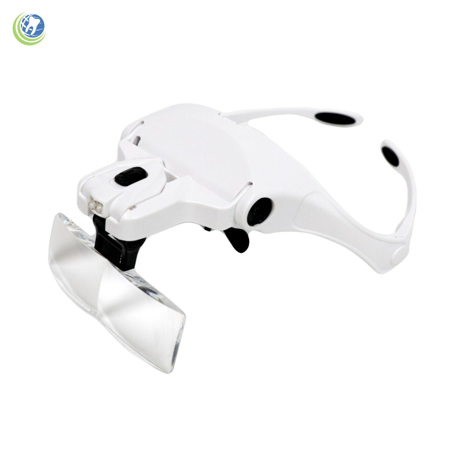 Dental Medical Jewelers LED Magnifying Headset Lamp Light Glass Loupes