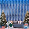 Foil Curtain Backdrop Metallic Tinsel Foil Fringe Curtains Photo Booth Props for Birthday Wedding Engagement Bachelorette Christmas Holiday Celebration Party Decorations (10pcs-Blue)