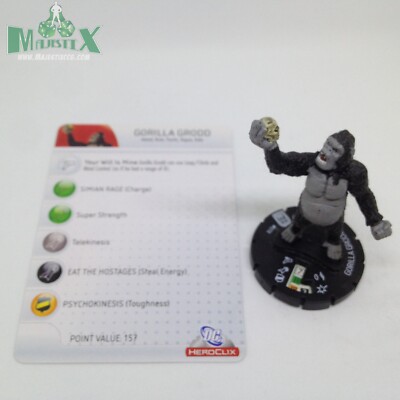 Heroclix - Gorilla Grodd 010 - Arkham Asylum - Common W/ Card
