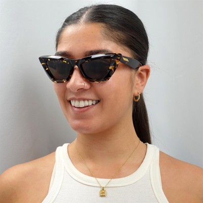 Pre-owned Bottega Veneta Sunglasses Bv1101s 002 Havana Brown