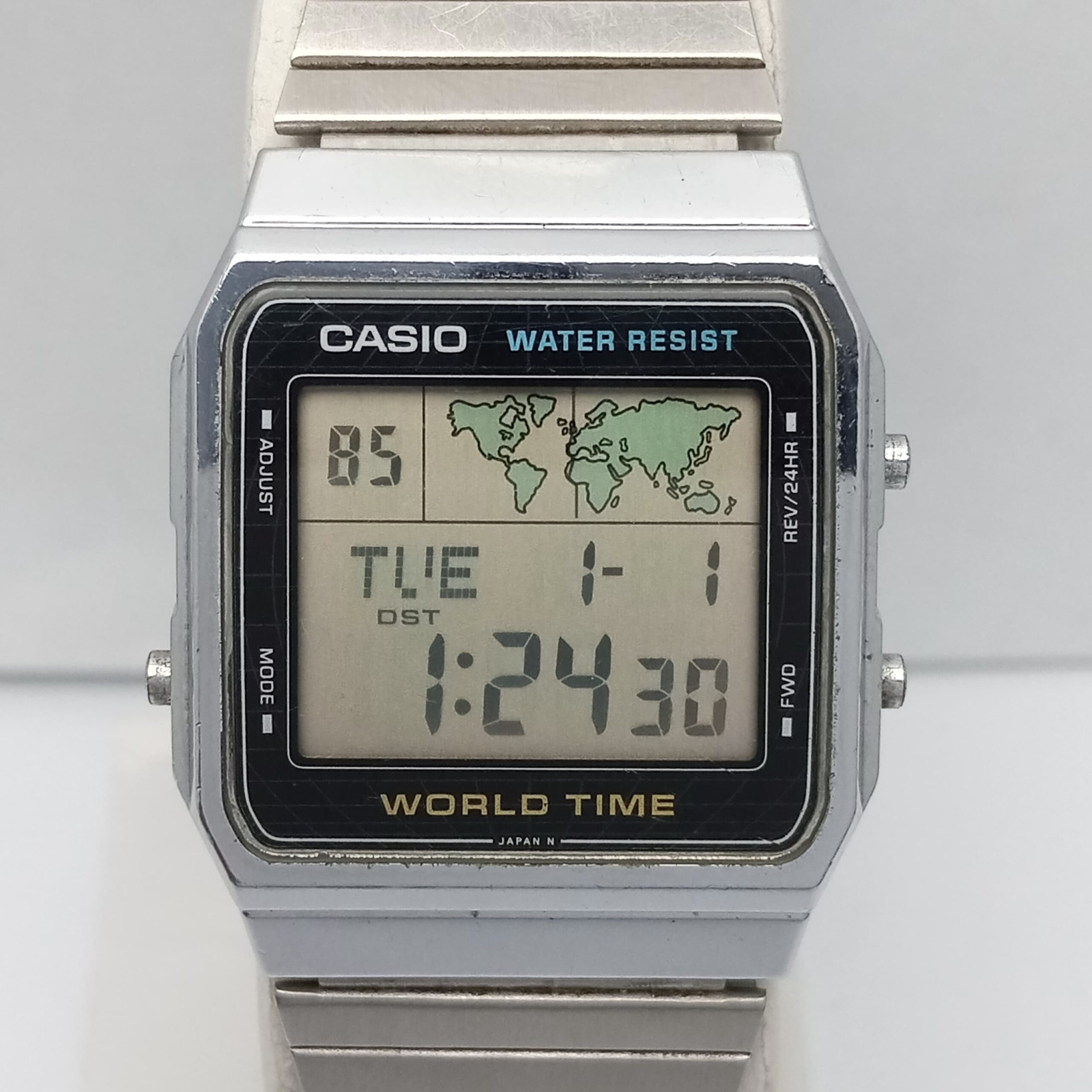 時計 CASIO WORLD TIME A300U Casio World Time A300U Quartz 643 Digital Vintage Men's Watch | eBay