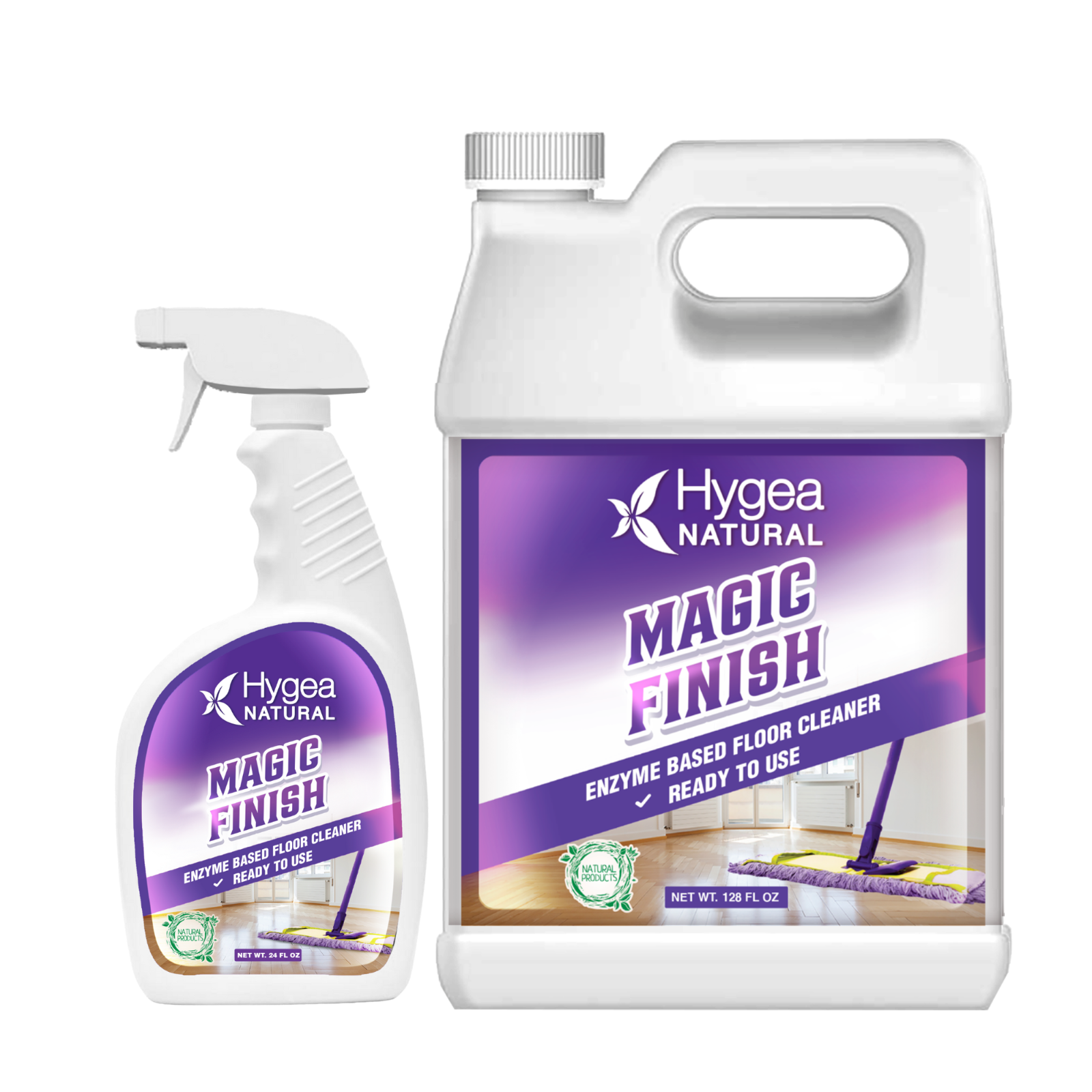 Hygea Natural Magic Finish - Natural Enzyme-Based Floor Cleaner