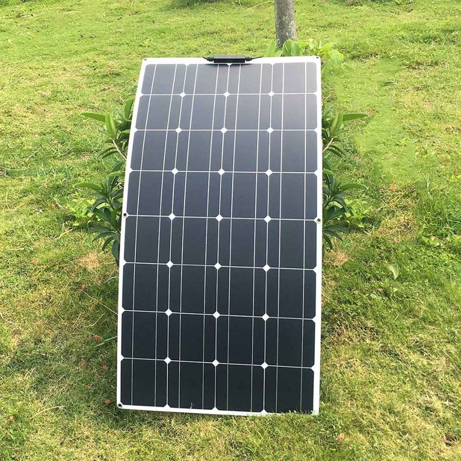 120W Watt Flexible Solar Panel Kit Battery Charge Portable Mono Camping Home RV