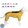 Lovelonglong Dog Coat Dog Warm Jacket, 4 Legs Covered Waterproof Windproof Reflective Warm Dog Vest, Zippered Adjustable Outdoor Dog Snow Jacket for Small Medium Large Dogs Yellow XL
