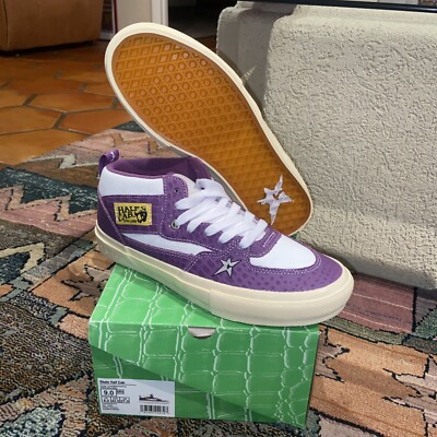 Vans x Carpet Company Skate Half Cab Mens Sz 9  | Purple Dragon Embossed Leather
