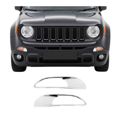 Headlight Trim Bottom for Jeep Renegade 2015-2018 Chrome ABS 2Pcs
