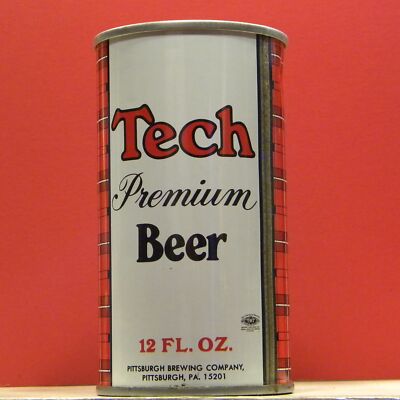 Tech Premium Beer 12 oz 4 Panel Can Pittsburgh Brewing Pennsylvania H43 B/O
