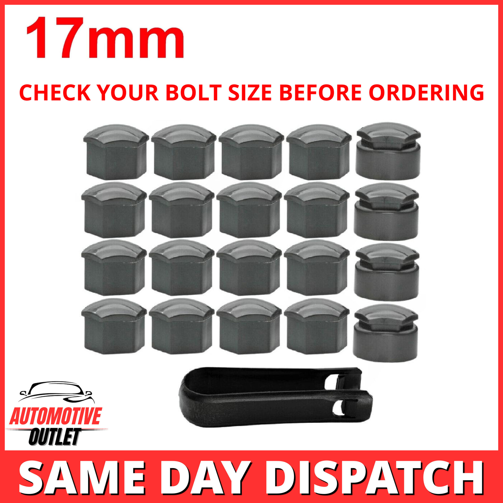 20x17mm GLOSS GREY WHEEL NUT COVERS FOR BMW SERIES 1 SERIES 3 SERIES 5 X3 X5 Z3