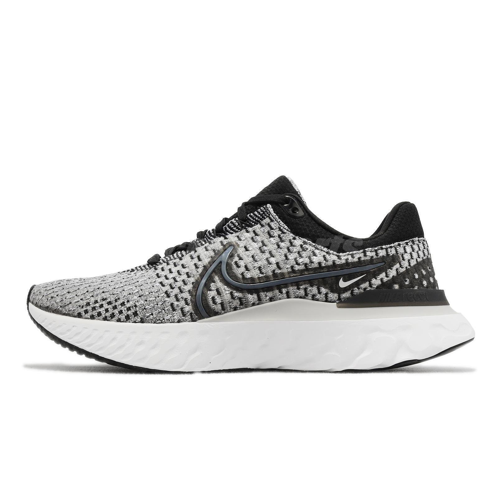 

Кроссовки Nike React Infinity Run FK Flyknit 3 Smoke Grey Fog Black White DH5392-006 размер 12, Серый, Nike React Infinity Run Flyknit 3