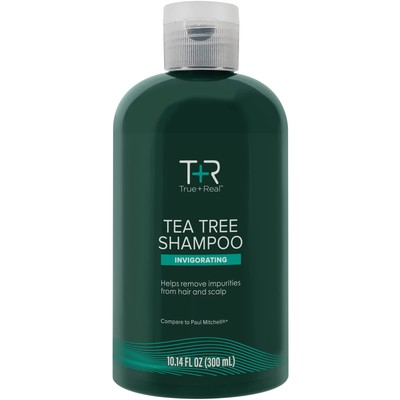 True+Real Tea Tree Shampoo, Invigorating Deep Clean Scalp Care, Refreshing Mi...