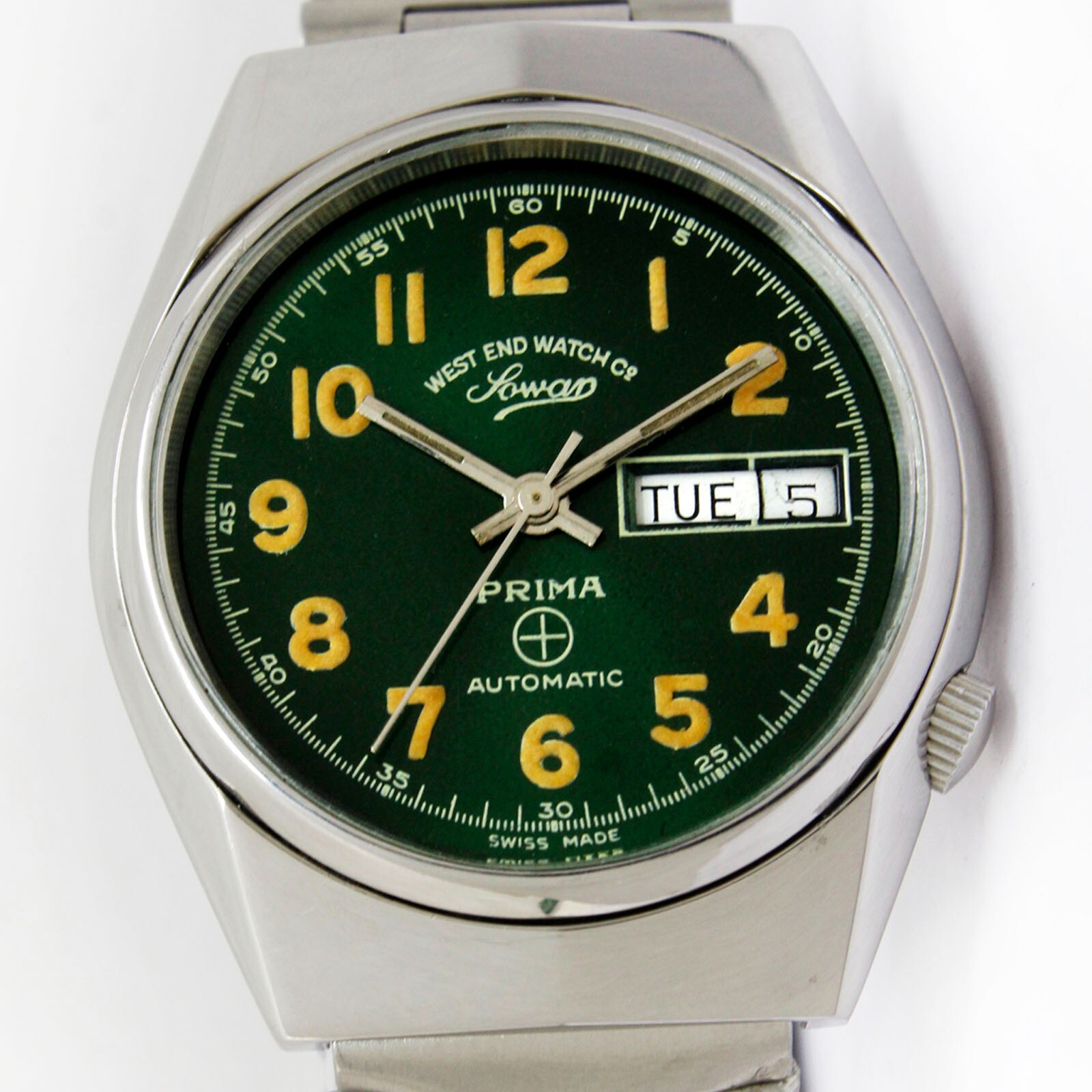 Vintage WEST END Watch Co Sowar Prima Automatic Quick Day
