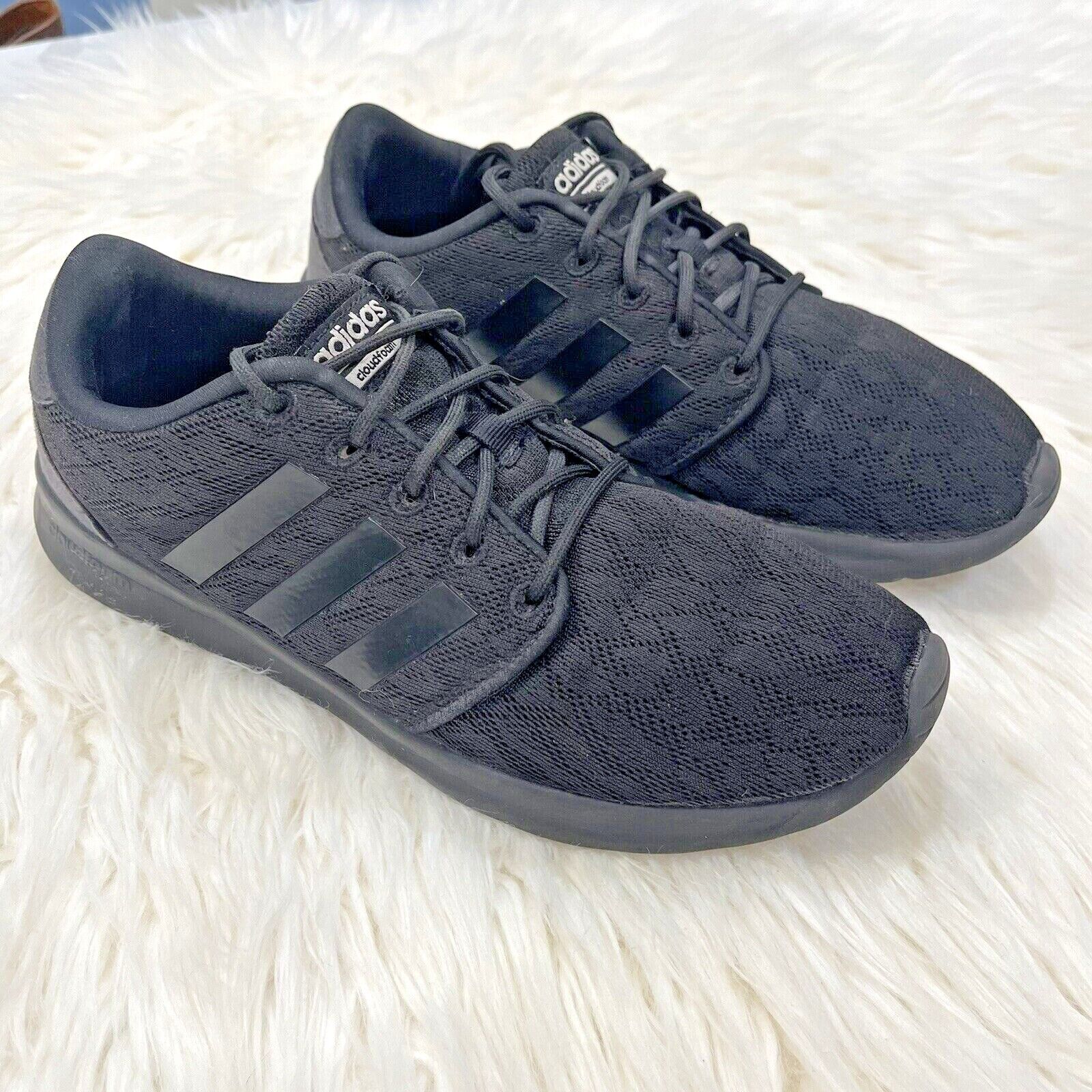 Adidas Womens Cloudfoam Size 9 Qt Racer Running Shoes Black B28139 Adidas Womens Cloudfoam Size 9 Qt Racer Running Shoes Black B28139