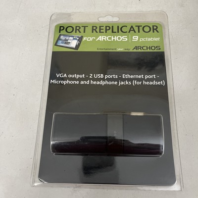 Archos 9 Port Replicator (501482) VGA Output/2 USB /Ethernet /Mic And Headphone