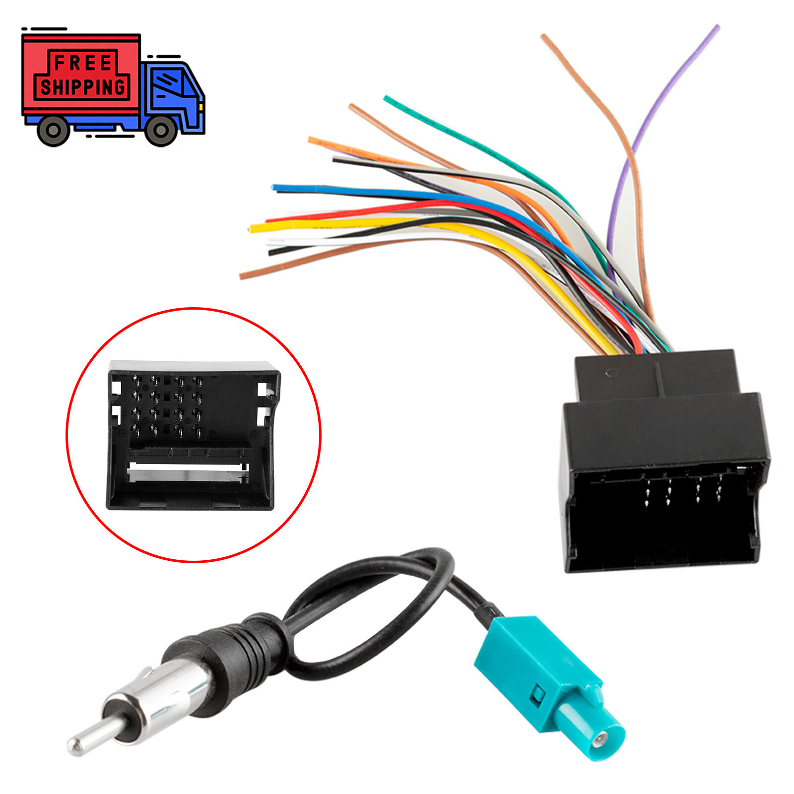  wire harness plug antenna adapter connector for audi for benz for mini