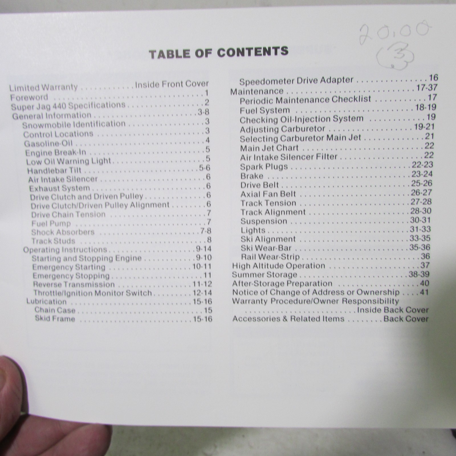 1988 Arctic Cat SUPER JAG ! Owner's / Operator's Manual NOS