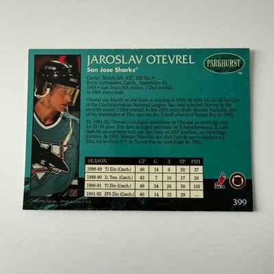 1992 Parkhurst Hockey #399 Jaroslav Otevrel RC Emerald Ice