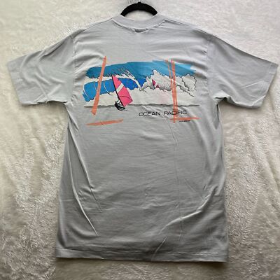 OCEAN PACIFIC VINTAGE 80'S DEADSTOCK SINGLE STITCH GRAPHIC TEE MEN'S LARGE