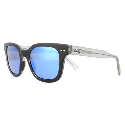 Pre-owned Maui Jim Sunglasses Shore Break B822-02mg Black With Gray Blue Hawaii Polarized