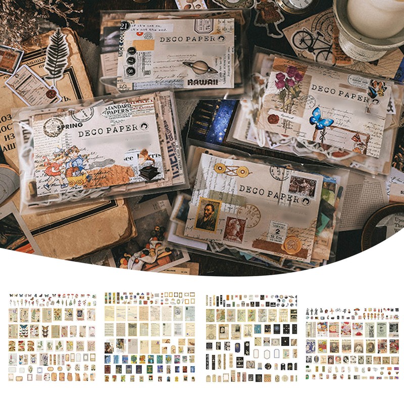 Junk Journal Vintage DIY Material Paper Journaling Supplies 