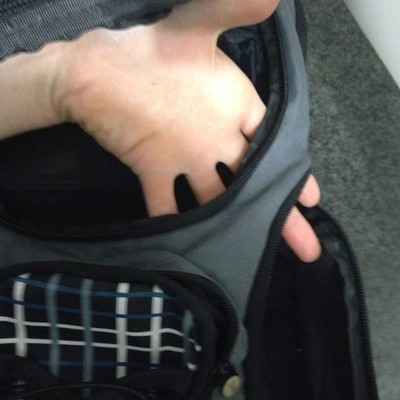 SIMS hydration Backpack Gray Plaid with bladder Cycling Hiking