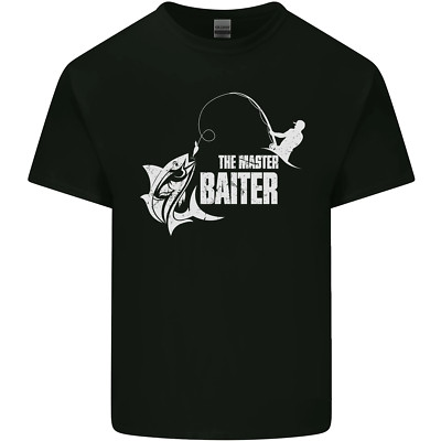 Fishing The Master Baiter Funny Fisherman Mens Cotton Camiseta Tee Top