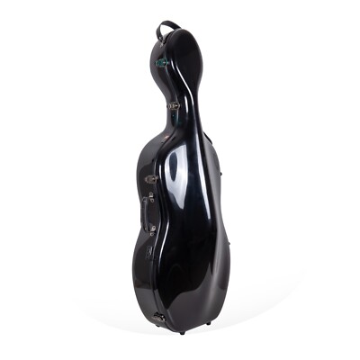 Crossrock Fits 4/4 Full Size Cellos with Wheels Removable Shoulder Straps Black