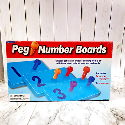 LAKESHORE LEARNING Peg Number Boards Learning Set TT625  NEW SEALED