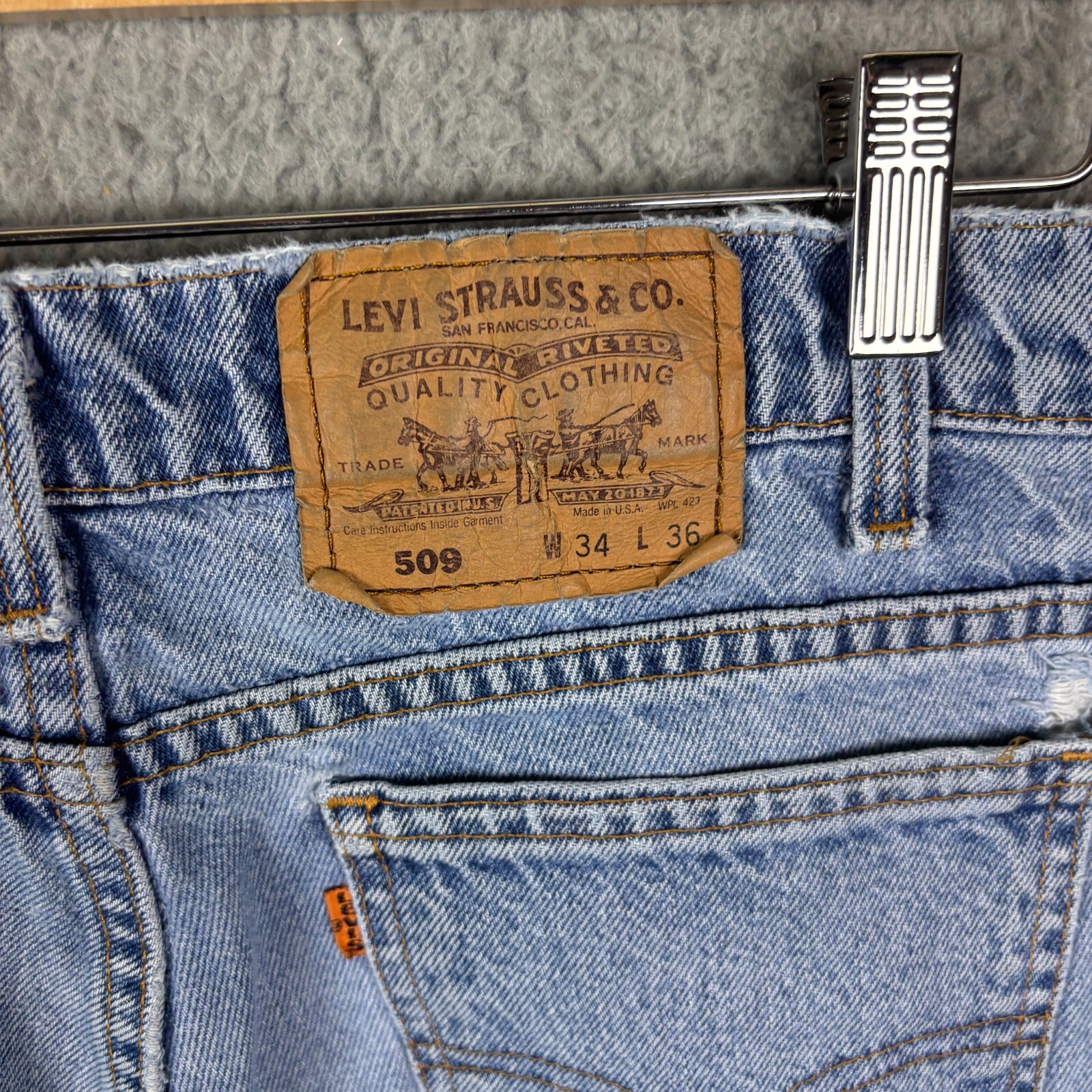 Levis 509 Jeans Men's 31x34 Orange Tab 80s Blue Denim Levis 509 Jeans Men's 31x34 Orange Tab 80s Blue Denim