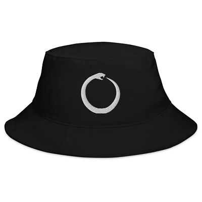 Ouroboros Snake Eating Tail Alchemy Symbol Embroidered Bucket Hat