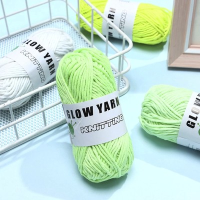 5 Rolls Glow in The Dark Yarn 58 Yard Luminous Yarn for Crocheting Soft tyneu