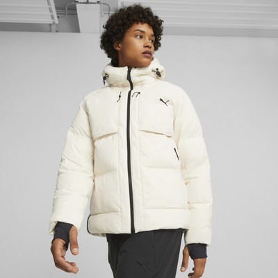 Pre-owned Puma Men's Tech Jacket In White - Alpine Snow